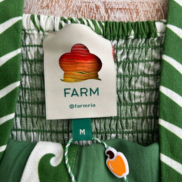 Farm Rio Green and White Tropical Jumpsuit Romper Size Medium NWT - Picture 7 of 15